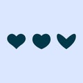 Heart Icon set vector modern style symbol