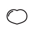 Heart icon, signs icon. Outline bold, thick line style, 4px strokes rounder edges