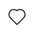 heart icon. Simple thin line, outline vector of Web icons for UI and UX, website or mobile application Royalty Free Stock Photo