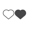 Heart icon. Simple vector pictogram