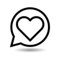 Heart icon in speech bubble