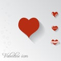 Heart icon. Valentine greeting card