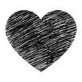 Heart Icon Vector design element. symbol of love on scribble style