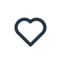 heart icon vector from essentials ui concept. Thin line illustration of heart editable stroke. heart linear sign for use on web