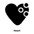 Heart icon vector isolated on white background, logo concept of