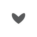 Heart icon vector symbol gray color on white background Royalty Free Stock Photo