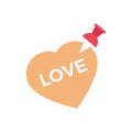 Heart vector flat color  icon Royalty Free Stock Photo