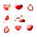 Heart icons collection Royalty Free Stock Photo