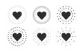 Heart icons. Hearts with different effects. Hearts of various shapes. Vector scalable graphics