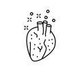 Heart, illness icon. Element of quit smoking icon