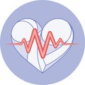 Heart illustration anatomy symbolic icon