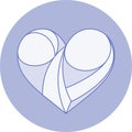 Heart illustration anatomy symbolic icon