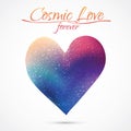 Heart illustration in cosmos style Royalty Free Stock Photo