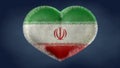 Heart of Iran flag. Royalty Free Stock Photo