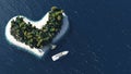 Heart island and beach paradise
