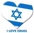 Heart of Israeli flag