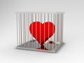 Heart In Jail Royalty Free Stock Photo