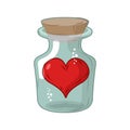 Heart in jar. Love in flask. Amur in confinement of allegory