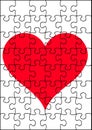 A heart jigsaw