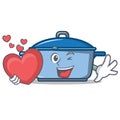 With heart kitchen character cartoon style Royalty Free Stock Photo