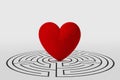 Heart in a labyrinth - Concept of love issues