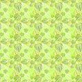 Heart leaves seamless background