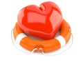 Heart with life buoy