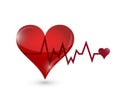 Heart lifeline illustration design