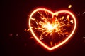 Heart light with sparks background Royalty Free Stock Photo