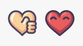 Heart and Like Icon: Symbolic Representation for Web Design