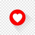 The heart like and love icon. Vector illustration.