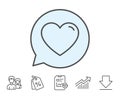 Heart line icon. Love sign. Royalty Free Stock Photo