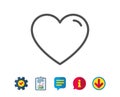 Heart line icon. Love sign. Royalty Free Stock Photo