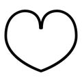 Heart line icon. Love vector illustration isolated on white. Valentine outline style design, designed for web and app