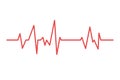 Heart line. Vector cardiogram health medical heartbeat pulse Royalty Free Stock Photo