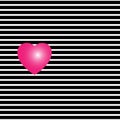 Heart in lines striped background