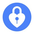 Heart lock Isolated Vector icon which can easily modify or edit Royalty Free Stock Photo