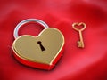 Heart lock and key