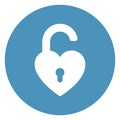 Heart lock, lock Isolated Vector icon which can easily modify or edit Royalty Free Stock Photo