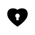 Heart, lock love icon. One of set web icons