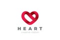 Heart Logo design vector template. St. Valentine day of love symbol. Cardiology Medical Health care Logotype concept icon Royalty Free Stock Photo