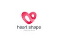 Heart Logo design vector template. St. Valentine day of love symbol.Cardiology Medical Health care Logotype concept icon.