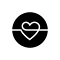 Heart logo icon design template elements, simple love symbol concept illustration - Vector Royalty Free Stock Photo