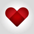 heart logo, icon and symbol vector illustration Royalty Free Stock Photo