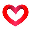 Heart logo icon vector.Abstract heart shape Royalty Free Stock Photo