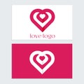 Heart logo icon vector symbol design Royalty Free Stock Photo