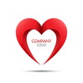Heart logo vector icon symbol, Vector illustration Royalty Free Stock Photo