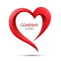 Heart logo vector icon symbol, Vector illustration Royalty Free Stock Photo