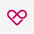 Heart logo vector infinity loop icon Royalty Free Stock Photo