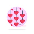 Heart, Love, Chain Abstract Circle Background Flat color Icon Royalty Free Stock Photo